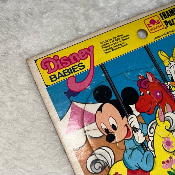 Disney Babies 1986 frame-tray puzzle ages 3-7 vintage - Picture 3 of 10